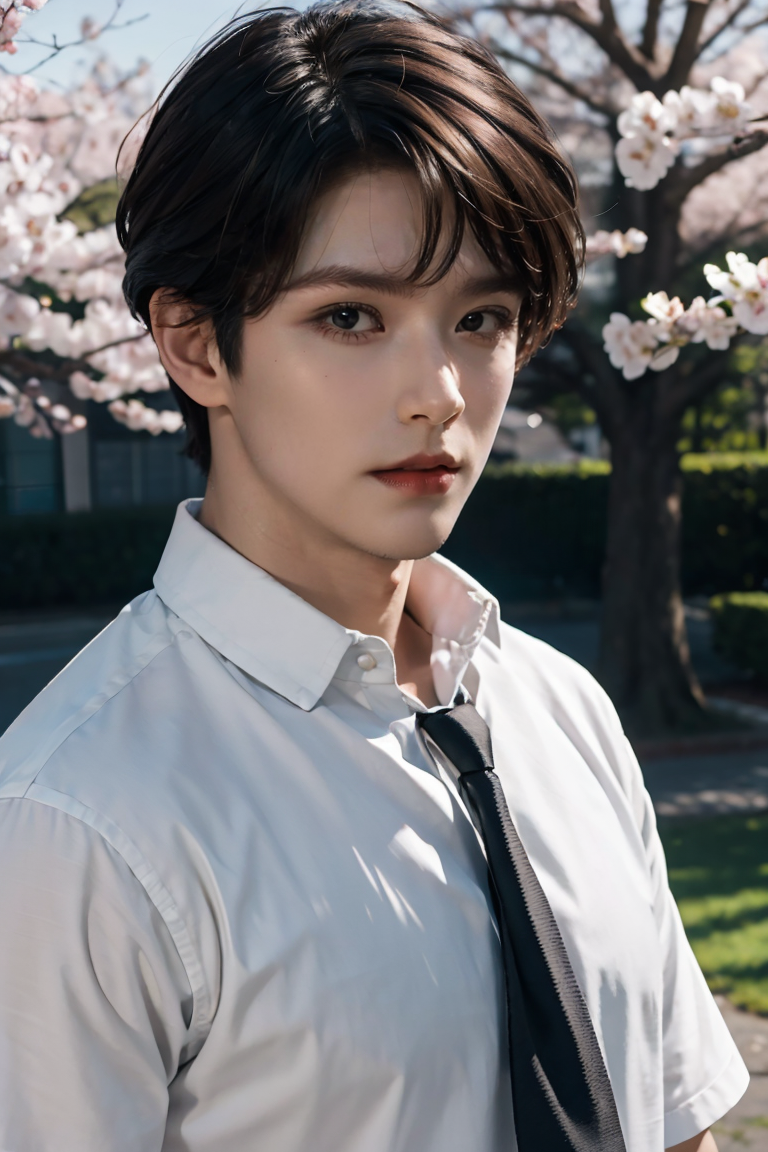 00178-1724862058-(1man_1.5)handsome boy,slime boy,upper body, looking at viewer,photorealistic, film grain, cinemagraph,school uniform, school，ch.png